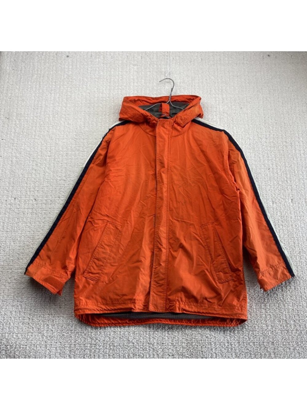 Vintage 90s Gap Full Zip Windbreaker Jacket Nylon Orange Gorpcore Wom XL Read